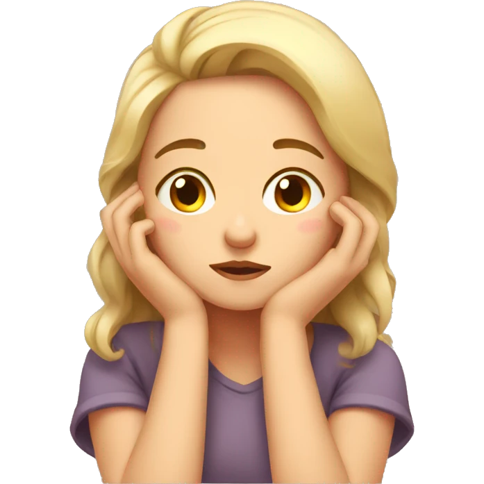 Sleepy girl emoji