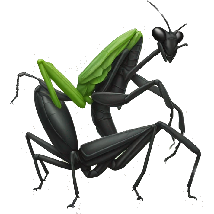 Black widow fighting praying mantis emoji