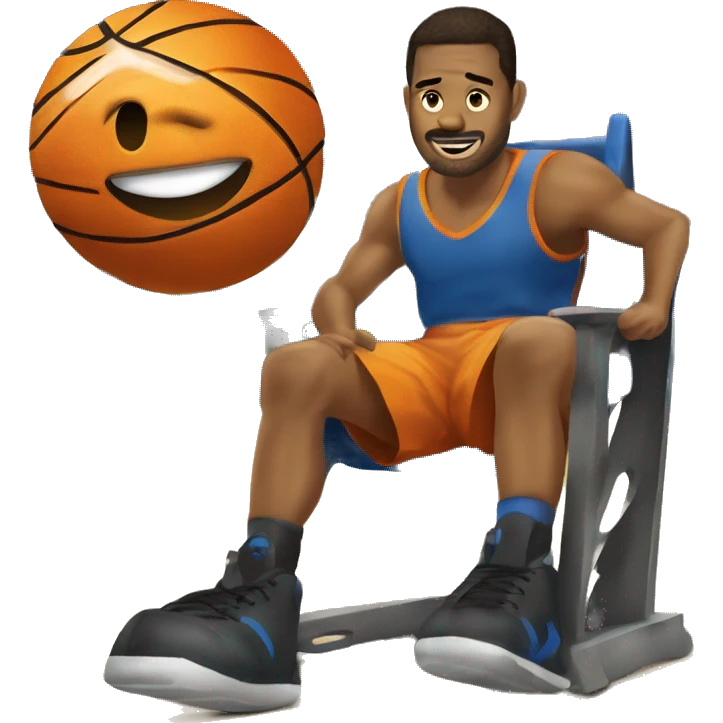 emoji que sea de un discapacitado en silla de rueda jugando basquetbol emoji