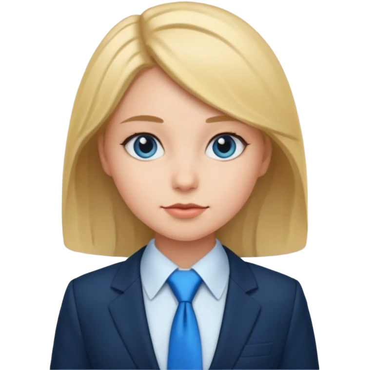 girl with suit and blue tie emoji