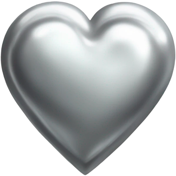 the empty Silver heart emoji