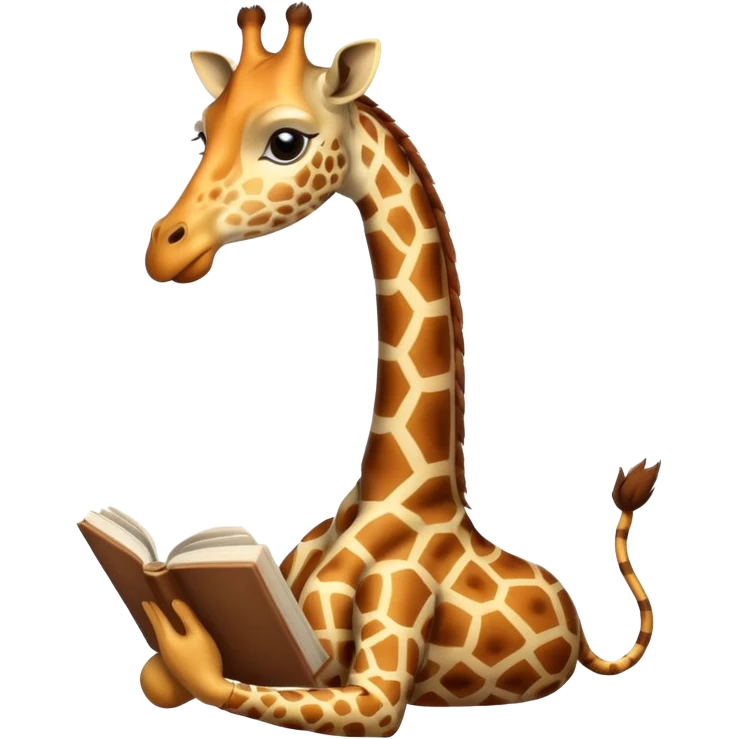 Giraffe with book emoji