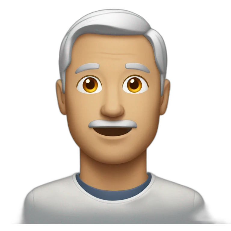 man using the composure element emoji