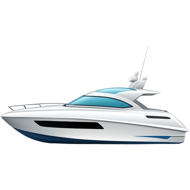 modern sleek white speedboat side view emoji