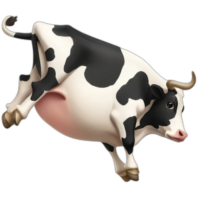 cow diving emoji