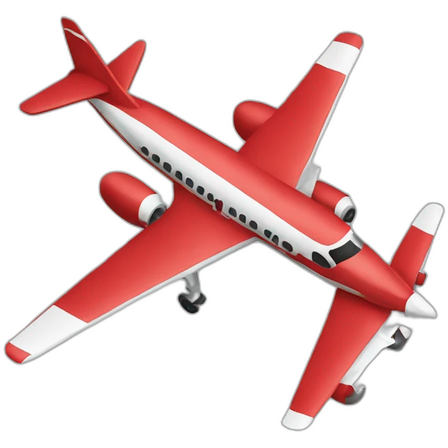 Plane red emoji