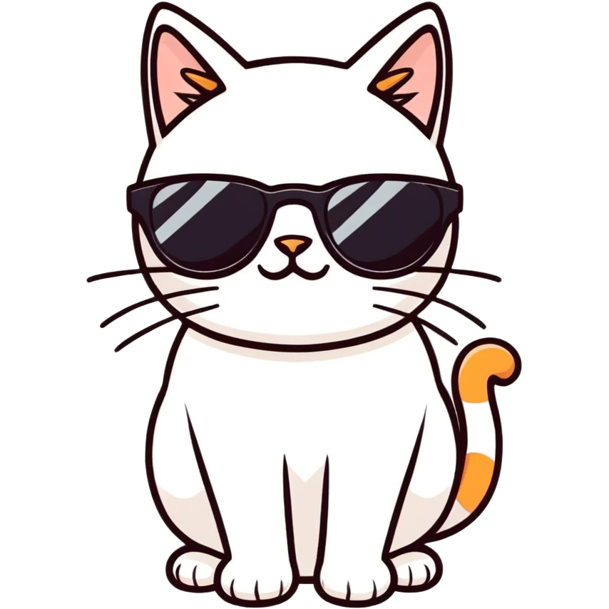 Cat with sunglasses emoji