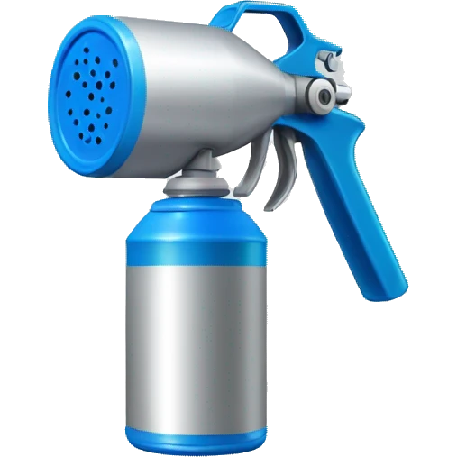 spray can, color blue, regular small spray nozzle emoji