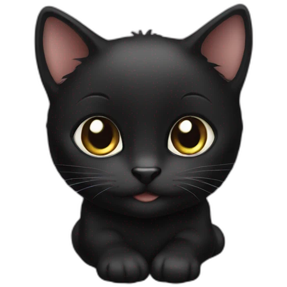 baby black cat emoji
