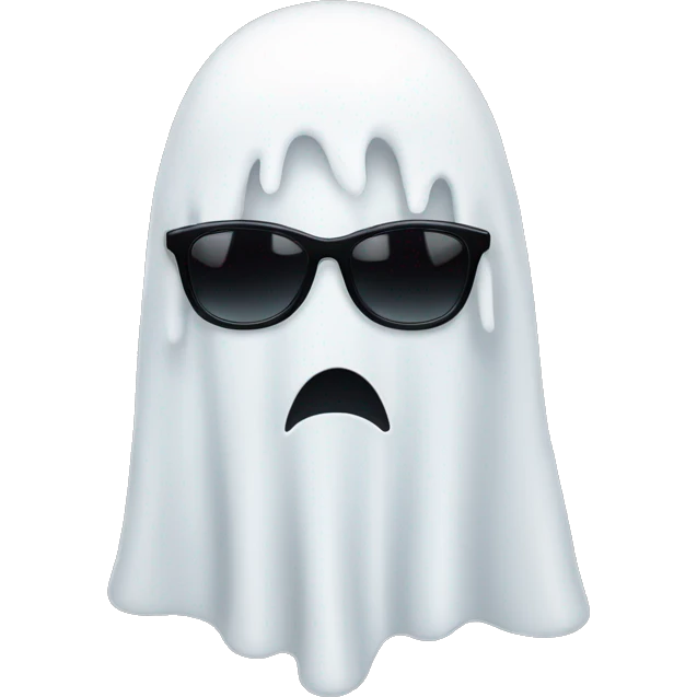 ghost with black sunglasses emoji