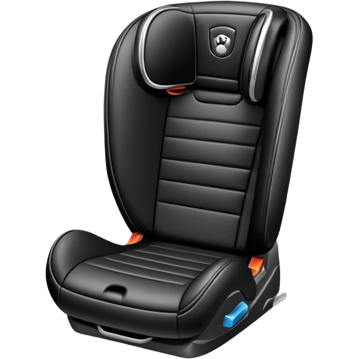 car seat with a shiny, protected look emoji