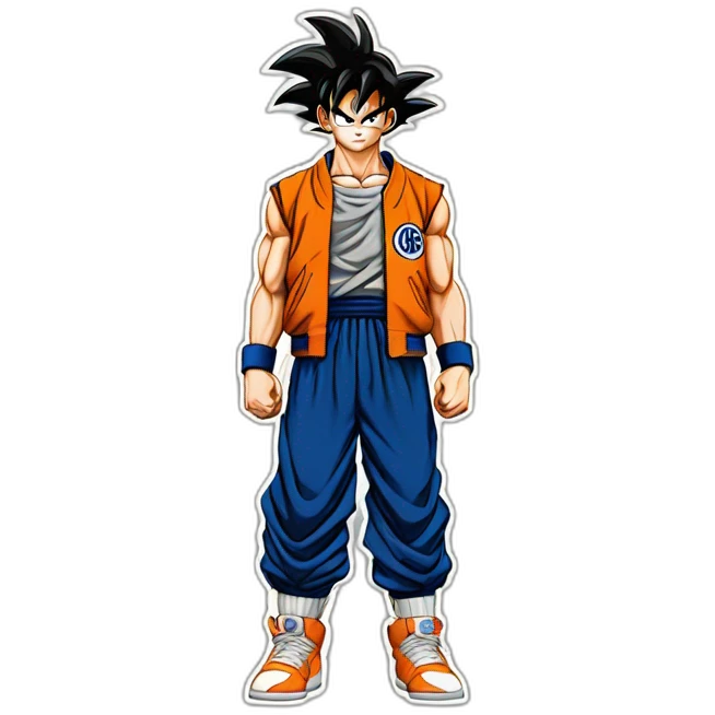 Goku wearing Jordan one’s emoji