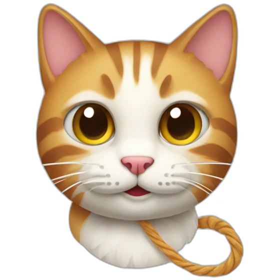 cat with a thread emoji