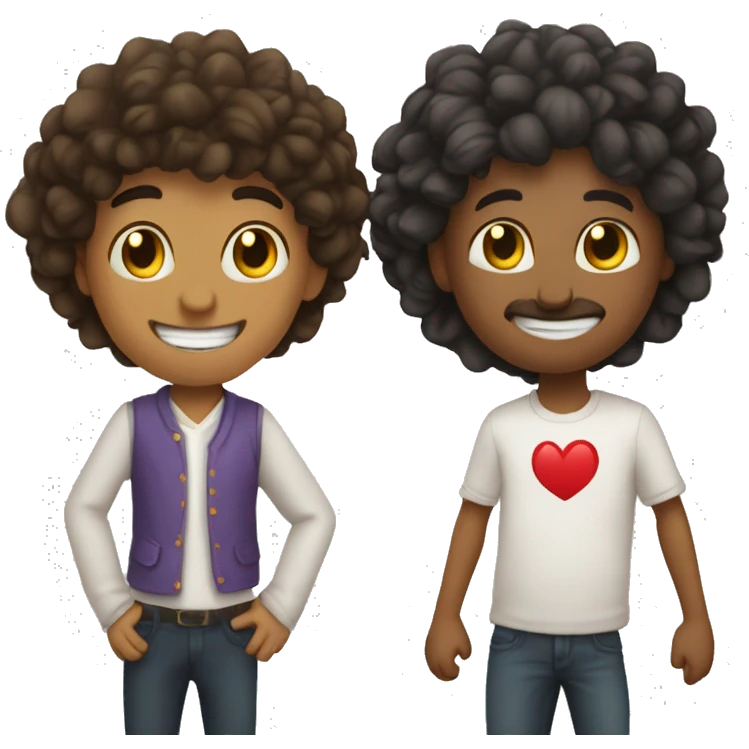 Baile más corazon curado emoji