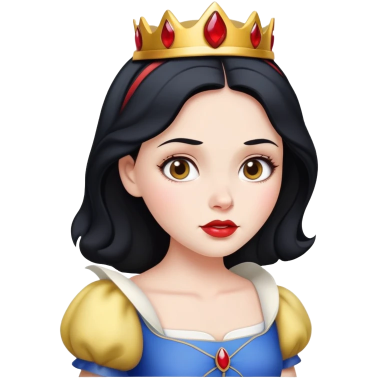 snow white adult girl front face emoji