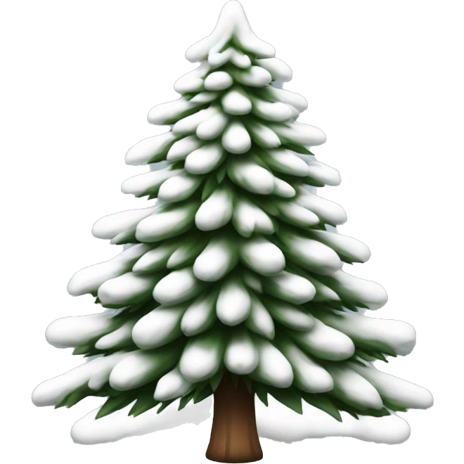  actual white fir christmas tree isolated.  emoji