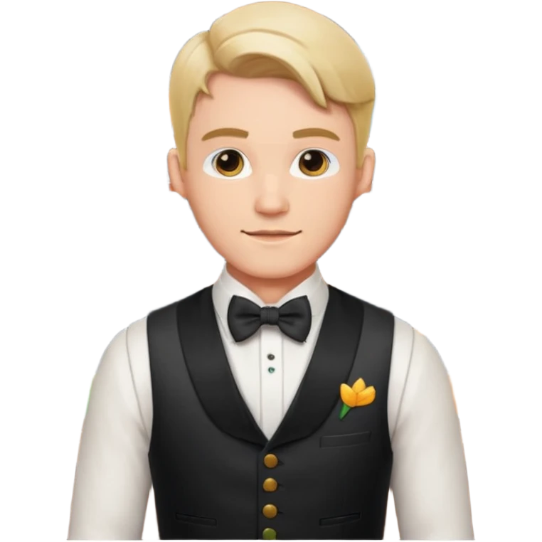 a bartender with bow tie and vest















 emoji