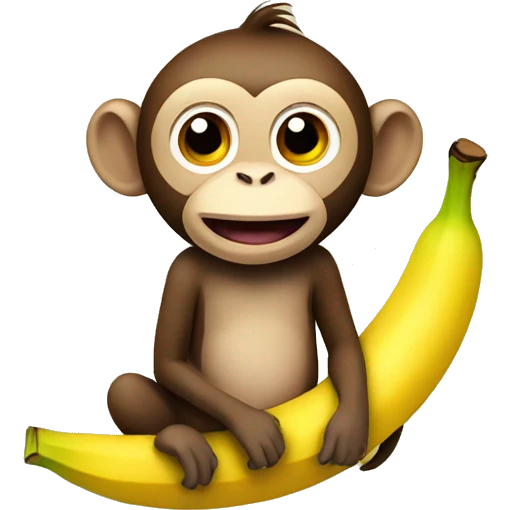 A monkey on a banana  emoji
