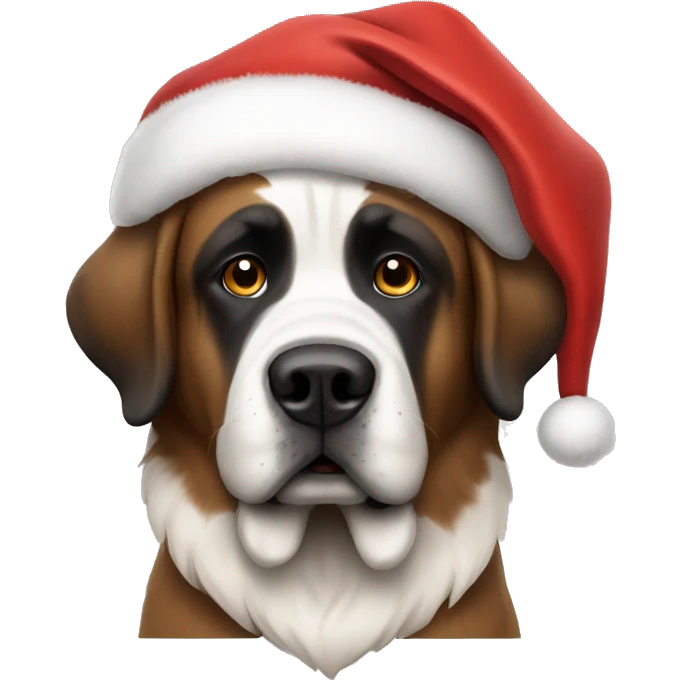 Santa with Saint Bernard  emoji