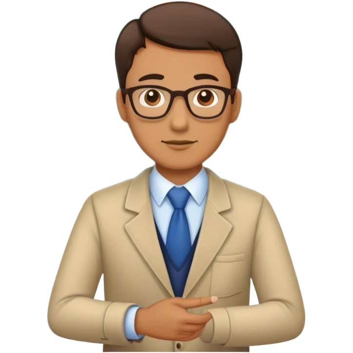 A teacher teaching his class emoji