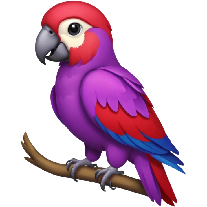 purple and red parrot  emoji