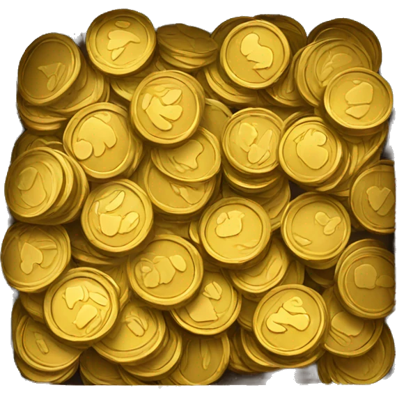 old open crate filled with coins emoji