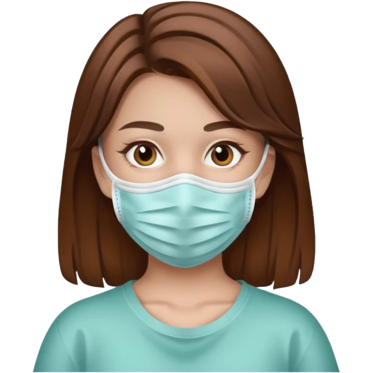 girl with face mask emoji
