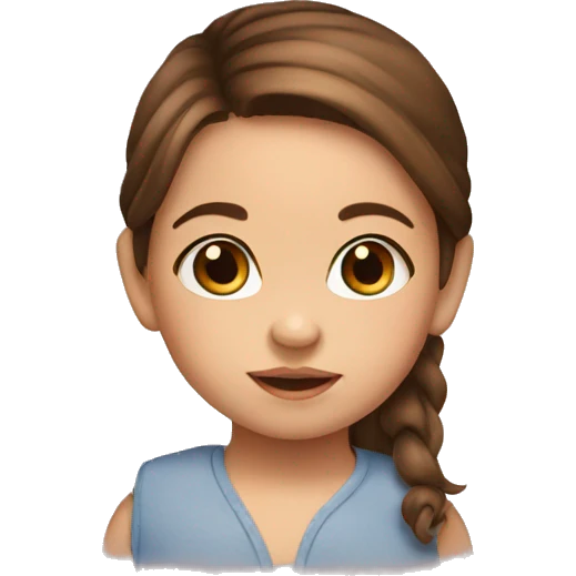  baby girl with brown hair  emoji