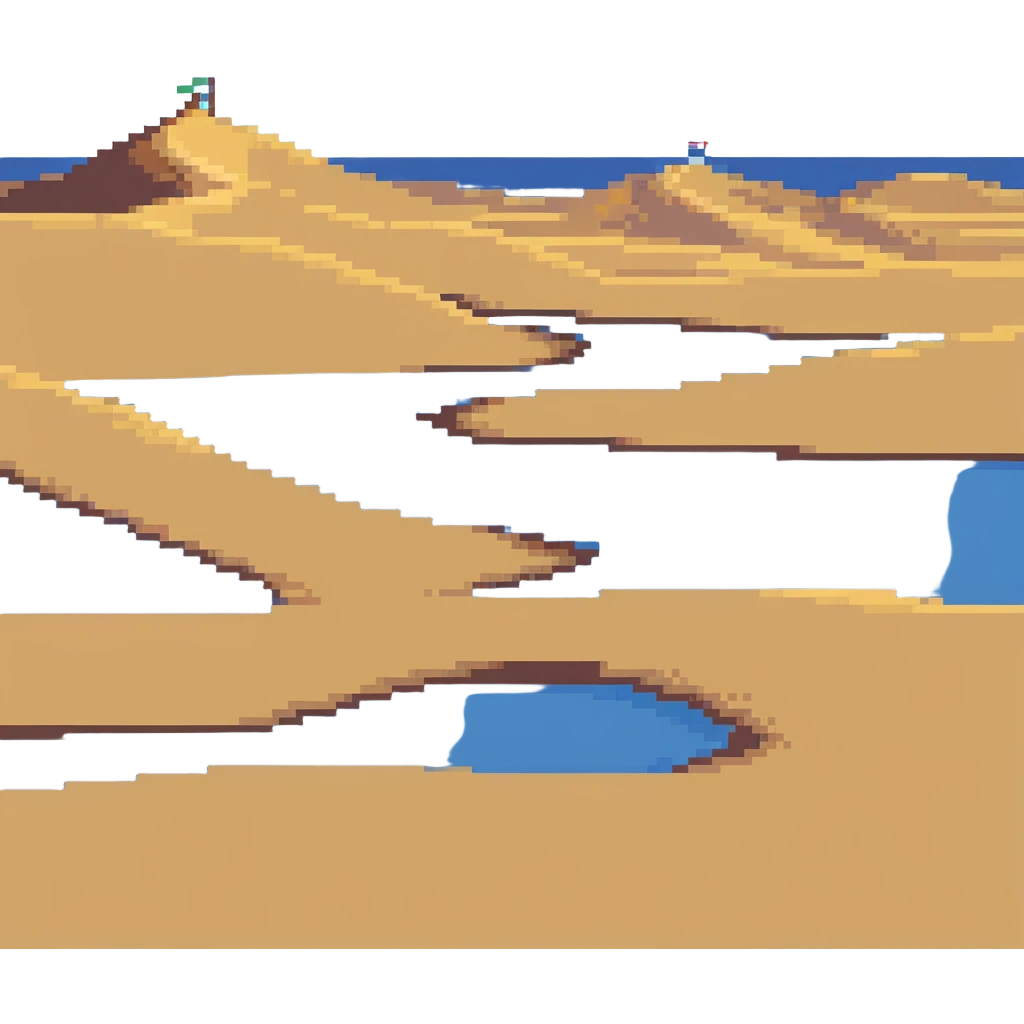bright golden sand dunes with blue sky emoji