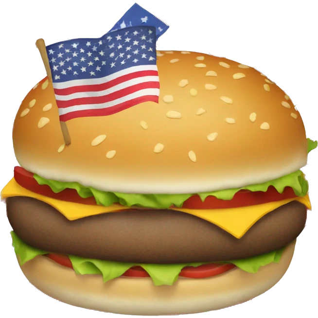 burger with american flag emoji