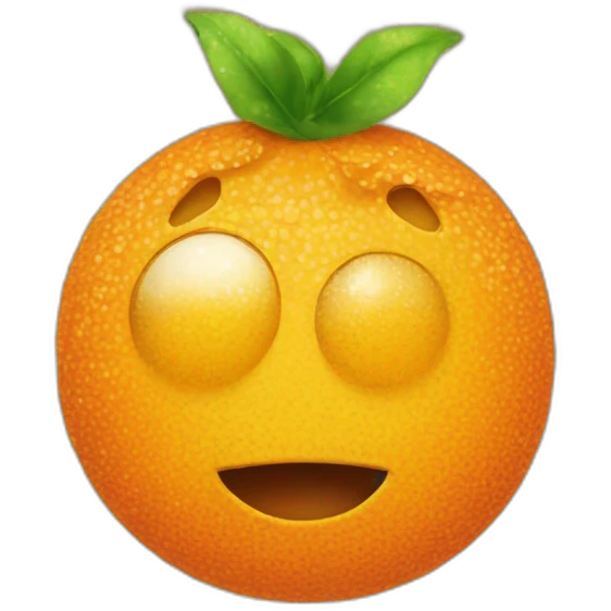 Orange géant with glitter emoji