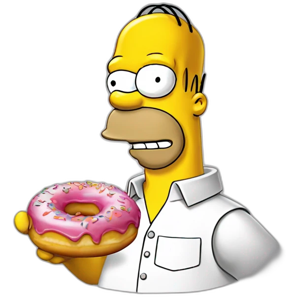 Homer simpson avec son donuts emoji