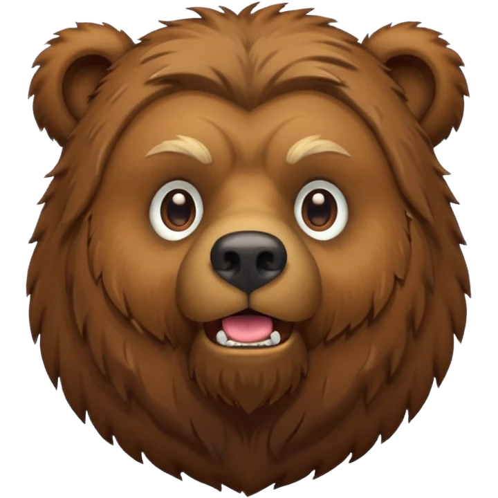 A grizley bear with an epic beard emoji