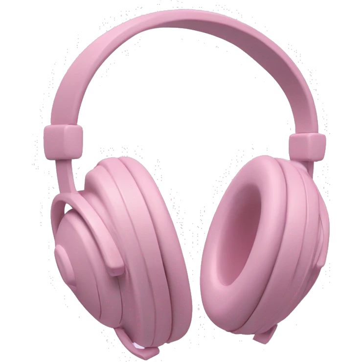 Auriculares de vincha, rosa pastel  emoji