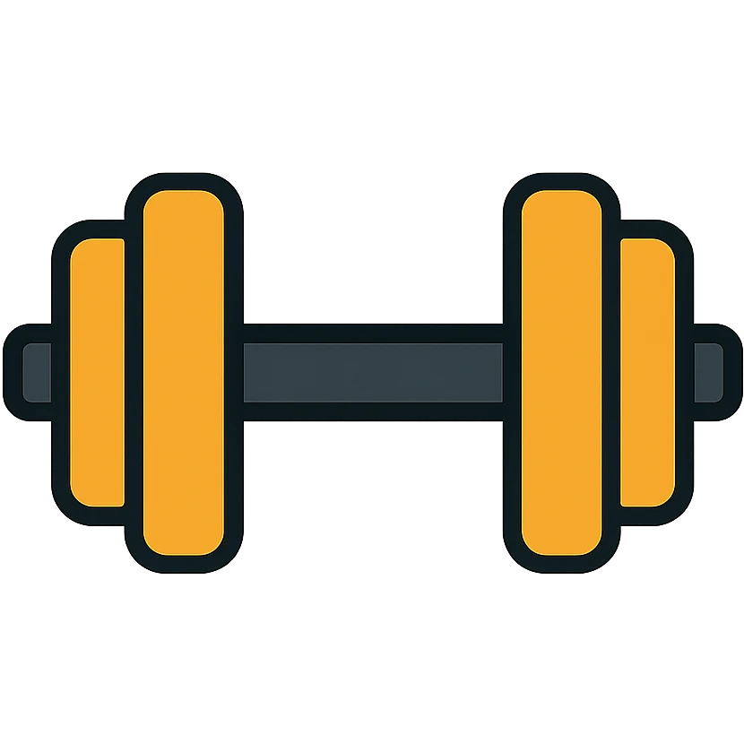 gym icon in gold and black emoji