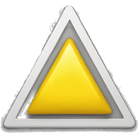 A TRIANGLE alert yellow sig emoji