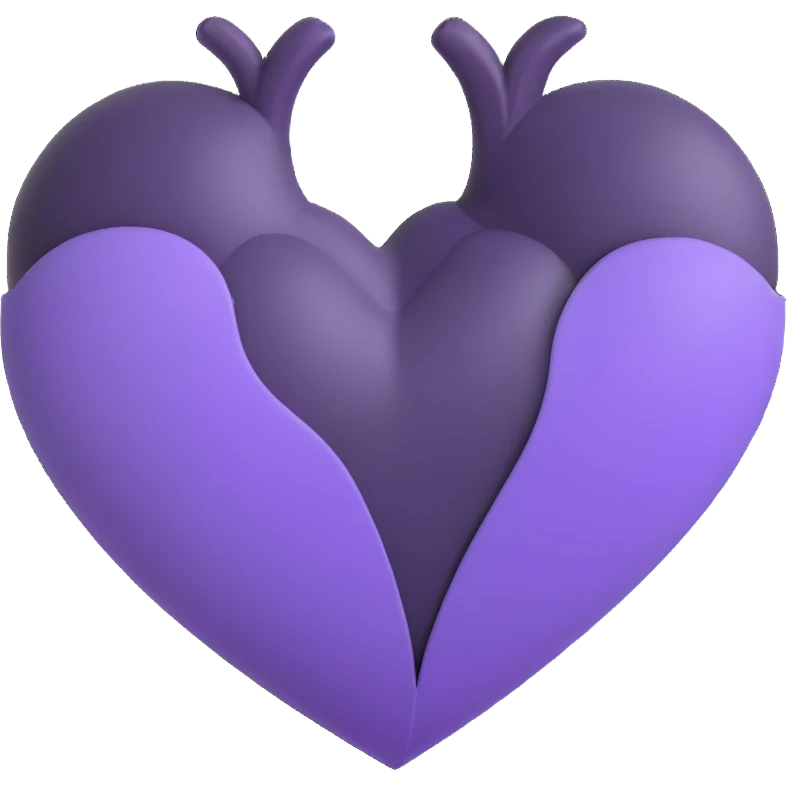 heart, half violet, half grey emoji