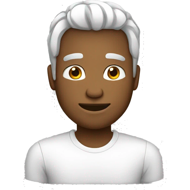 Homem no computador  branco emoji