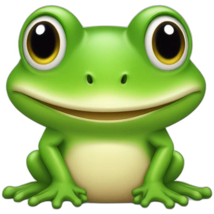 Une grenouille qui tiens un champignon emoji