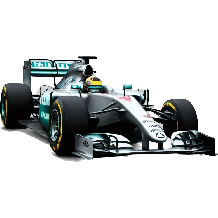 Formula 1 car Mercedes realistic iPhone style emoji
