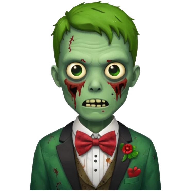 zombie with bow tie emoji