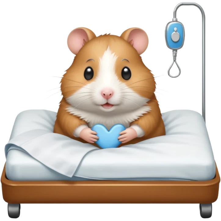 Hamster in hospital bed  emoji