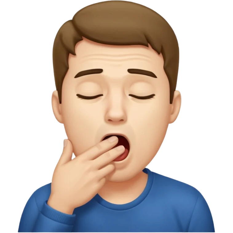 man Yawning with Hand on Mouth, emoji
