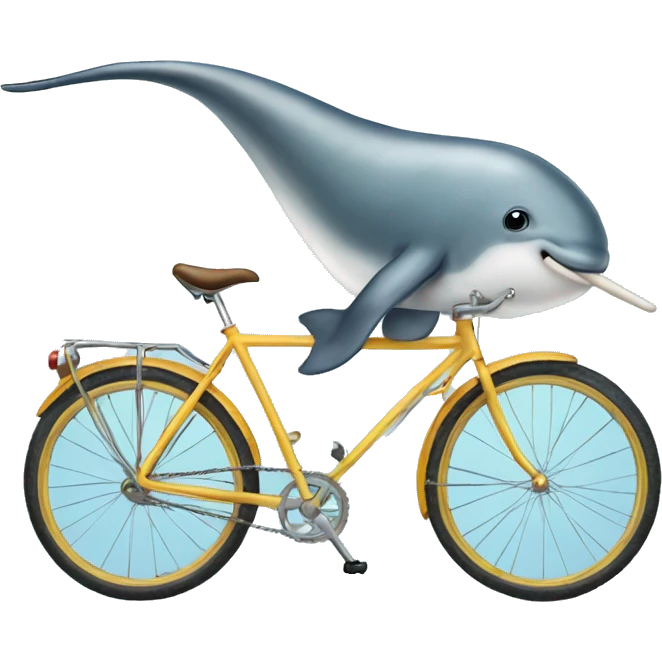 Narwhal on bike emoji