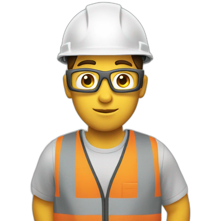 construction worker wearing vision pro ar emoji