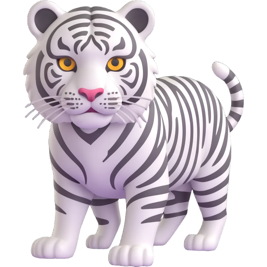 White tiger emoji