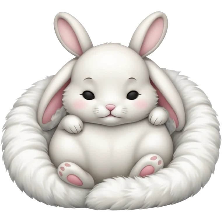 fullbody sleeping bunny  ios 16 very cute emoji