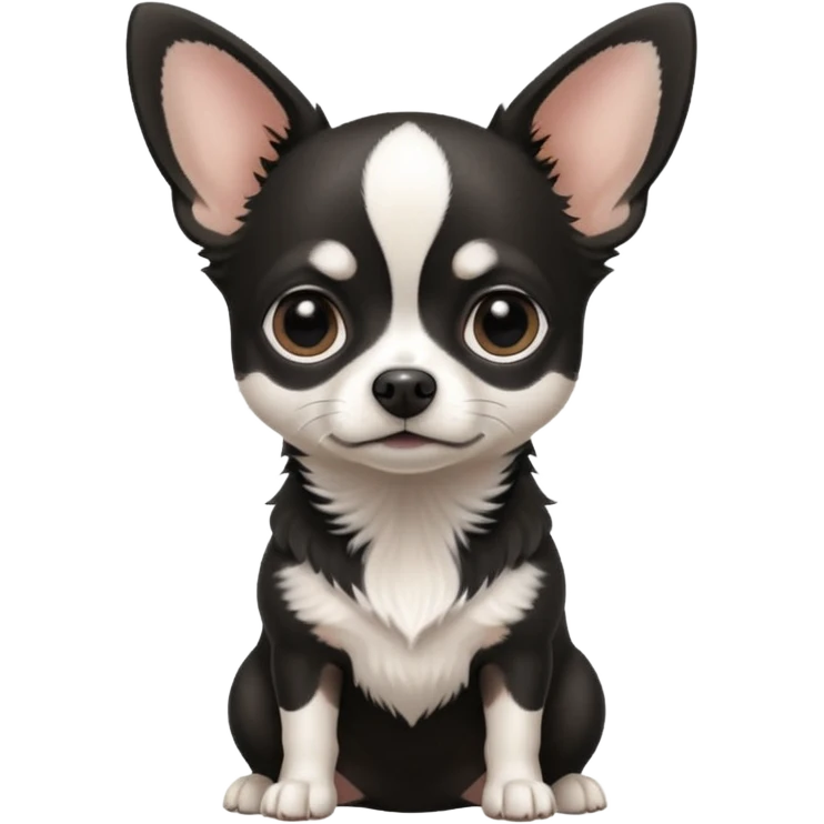 Black and white Chihuahua  emoji