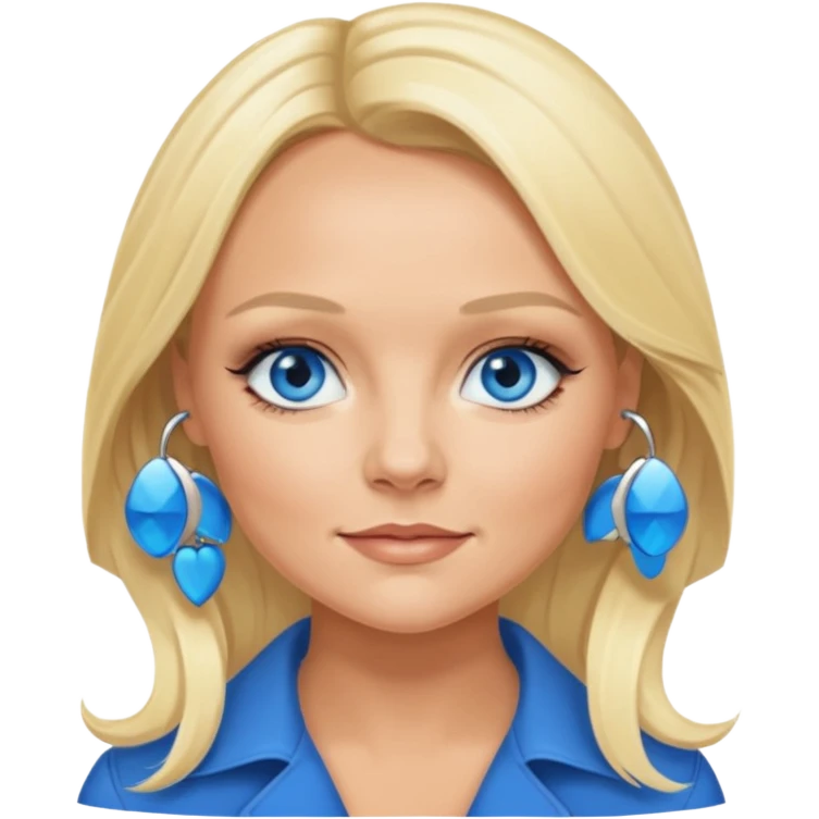Emma Bunton with blue eyes emoji