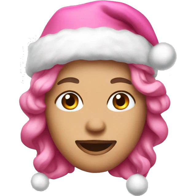 Pink Christmas emoji